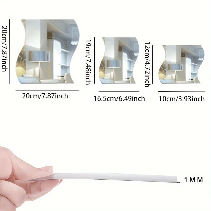 GlowWave Wavy Mirror