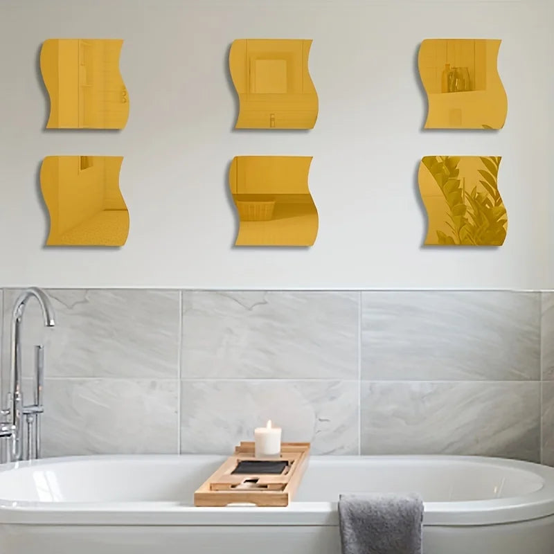 GlowWave Wavy Mirror