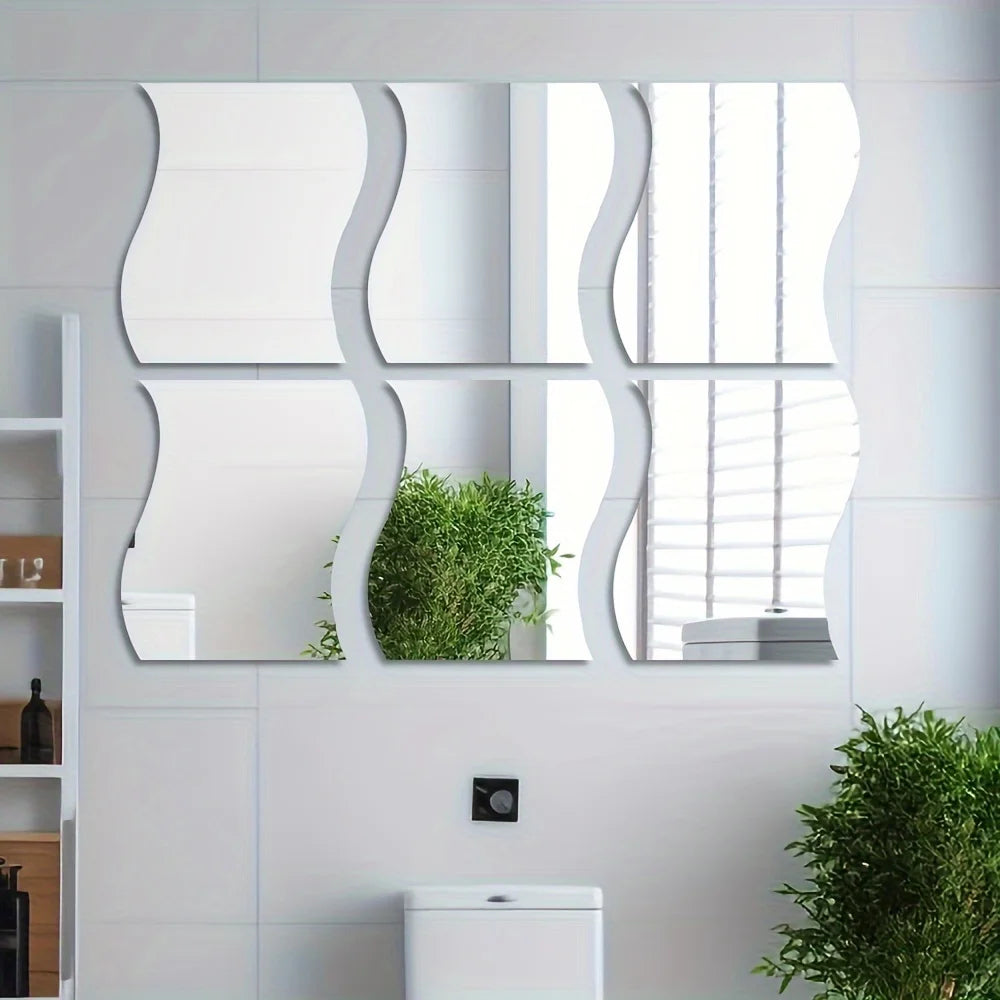 GlowWave Wavy Mirror