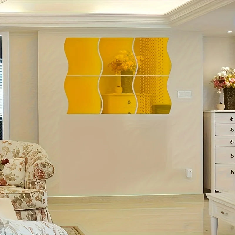 GlowWave Wavy Mirror